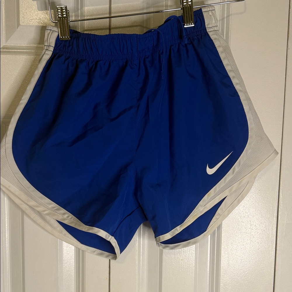 Nike Women's Athletic Shorts in Blue and White